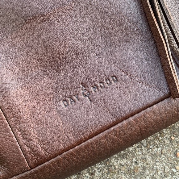 Day & Mood | Brenna Brown Leather Anthropology Crossbody Bag! - Picture 7 of 12